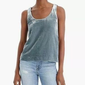 J.Crew velvet cami tank - aqua color - size XS - NWT